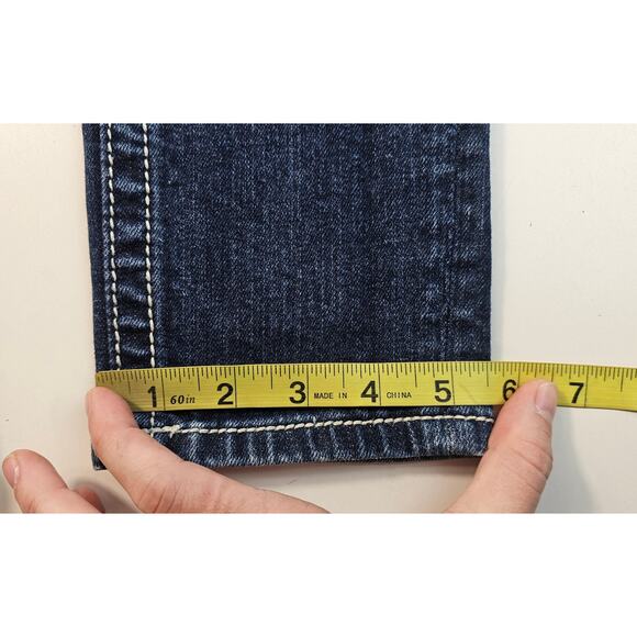 Miss Me Rhinestone Studded Jean's Jp513054 Skinny bling 26 / 29 y2k thick stitch - Picture 5 of 9